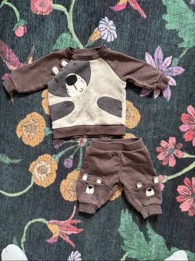 George Brown Bear Face Kids Matching Set